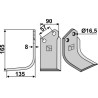 Couteau 165x902mm, gauche - Kuhn - 523249