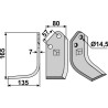 Couteau 165x80mm, gauche - Kuhn - 519216