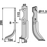 Couteau 266x40mm, gauche - Kuhn - 520062