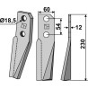 Dent rotative 230x60mm, droit - Kuhn - 522600