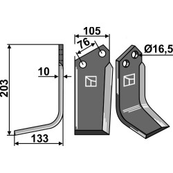 Couteau 203x105mm, gauche - Kuhn - 52359110