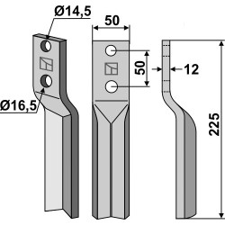 Dent rotative 225x50mm - Krone