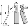 Dent rotative 250x35mm, gauche - Simon