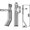 Dent rotative 305x50mm, droit - Simon