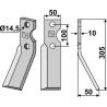 Dent rotative 305x50mm, droit - Simon