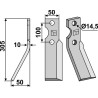 Dent rotative 305x50mm, gauche - Simon