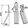 Dent rotative 215x35mm, gauche - Simon