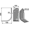 Couteau 200x105mm, gauche - Howard - 109961