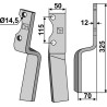 Dent rotative 325x50mm, droit - Howard - 181746