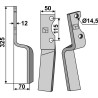Dent rotative 235x50mm, gauche - Howard - 181745