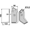 Couteau 185x90mm, gauche - Howard - 9862