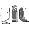 Couteau 210x90mm, gauche - Howard - 4439/610768