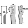 Dent rotative 235x50mm, gauche - Howard - 762406