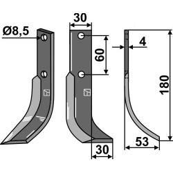 Couteau 180x30mm, droit - Honda - F.201