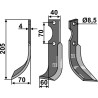 Couteau 205x40mm, gauche - Honda - F300