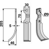Couteau 205x30mm, gauche - Honda - F300