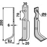Couteau 200x30mm, gauche - Honda - F400/80