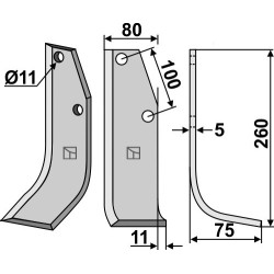 Couteau 260x80mm, droit - Holder - 1832440510