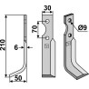 Couteau 210x30mm, gauche - Gutbrod - 75.73.026