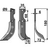 Couteau 180x35mm, droit - Grillo (Pinza) - 48170