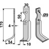 Couteau 170x30mm, gauche - Grillo (Pinza) - 28036