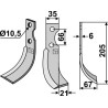 Couteau 205x35mm, droit - Grillo (Pinza) - 11293