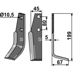 Couteau 199x45mm, droit - Goldoni - 2692