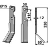 Couteau 330x50mm, droit - Forigo-Roteritalia - D450010020