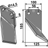 Dent rotative 185x100mm, droit - Forigo-Roteritalia - G4595000
