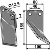 Dent rotative 155x80mm, droit - Forigo-Roteritalia - G2596010