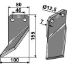 Dent rotative 155x80mm, gauche - Forigo-Roteritalia - G2596011