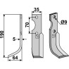 Couteau 190x35mm, gauche - Fort - 15485068