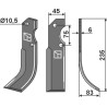 Couteau 235x45mm, droit - Roteco - 60327 310-314 MTZ