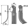 Couteau 235x45mm, gauche - Roteco - 60327 310-314 MTZ
