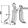 Couteau 200x45mm, gauche - Fort