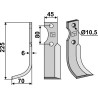 Couteau 225x45mm, gauche - FM-Matras - R5 R100