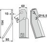 Dent rotative 194x60mm, gauche - Falconero