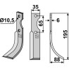 Couteau 195x35mm, droit - Ferrari - 63196