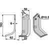 Couteau 163x50mm, gauche - Bertolini - S.315 HP14