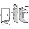 Couteau 235x65mm, gauche - Fahr - SE 1 C 62A