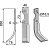 Couteau 205x40mm, gauche - Eurosystem - 220015207