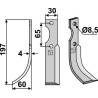 Couteau 197x30mm, gauche - Eurosystem - F1233103 - 360015232