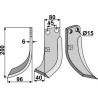 Couteau 200x80mm, gauche - Eberhardt - 1561