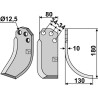 Couteau 180x80mm, droit - Carraro S.p.A.
