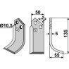 Couteau 135x50mm, droit - Comeb - P7/FP