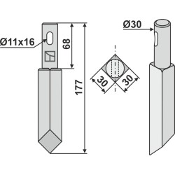 Dent rotative 177mm - Celli