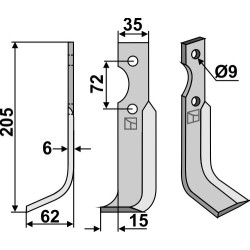 Couteau 205x35mm, gauche - Casorzo - SU3 - CU6