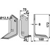 Couteau 172x70mm, droit - Carraro Antonio