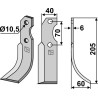 Couteau 205x40mm, droit - Brumital-Agris - 503000011