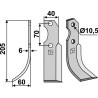 Couteau 205x40mm, gauche - Brumital-Agris - 503000012